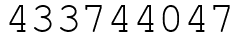 Число 433744047.