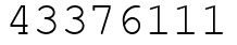 Число 43376111.