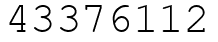 Число 43376112.
