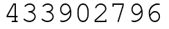 Число 433902796.