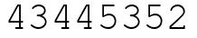 Число 43445352.