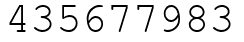 Число 435677983.