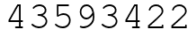 Число 43593422.