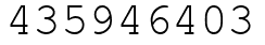 Число 435946403.
