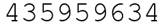 Число 435959634.