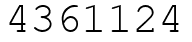 Число 4361124.