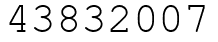 Число 43832007.
