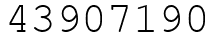 Число 43907190.
