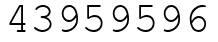 Число 43959596.