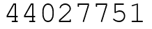 Число 44027751.