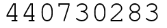 Число 440730283.