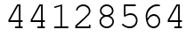 Число 44128564.