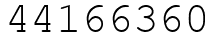 Число 44166360.