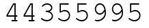 Число 44355995.