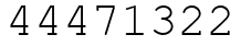 Число 44471322.