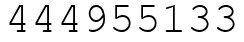 Число 444955133.