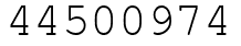 Число 44500974.