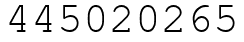 Число 445020265.