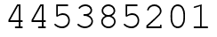 Число 445385201.