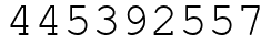 Число 445392557.
