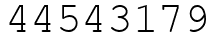Число 44543179.