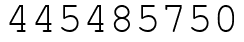 Число 445485750.