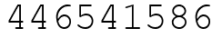 Число 446541586.