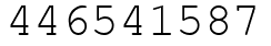 Число 446541587.