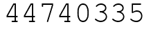 Число 44740335.