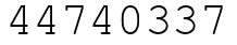 Число 44740337.