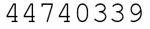 Число 44740339.