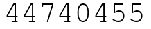 Число 44740455.