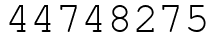 Число 44748275.