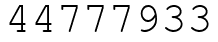 Число 44777933.
