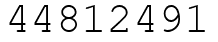 Число 44812491.