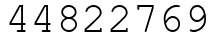 Число 44822769.