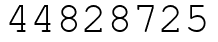 Число 44828725.