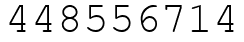 Число 448556714.