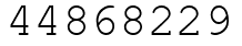 Число 44868229.