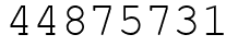 Число 44875731.