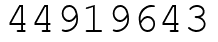 Число 44919643.
