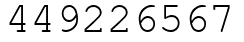 Число 449226567.