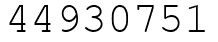 Число 44930751.