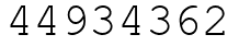 Число 44934362.