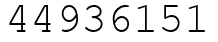 Число 44936151.