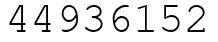 Число 44936152.