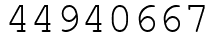 Число 44940667.