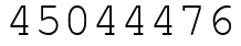 Число 45044476.