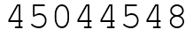 Число 45044548.