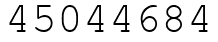 Число 45044684.